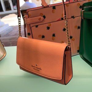 Kate Spade Staci Small Flap Crossbody Chalk Pink